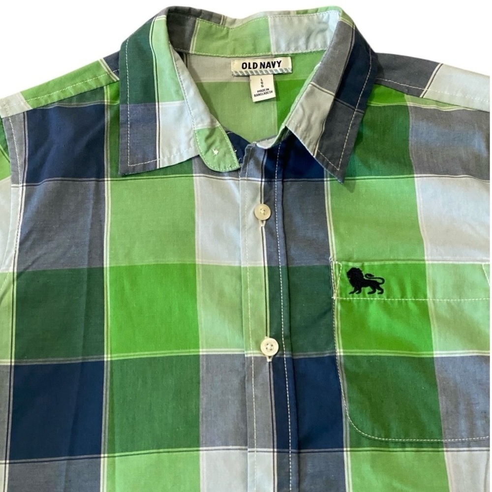 Old Navy Boys Shirts Size 10 Lot of 2 Western Pearl Snap Plaid Short Sleeve - Picture 10 of 15